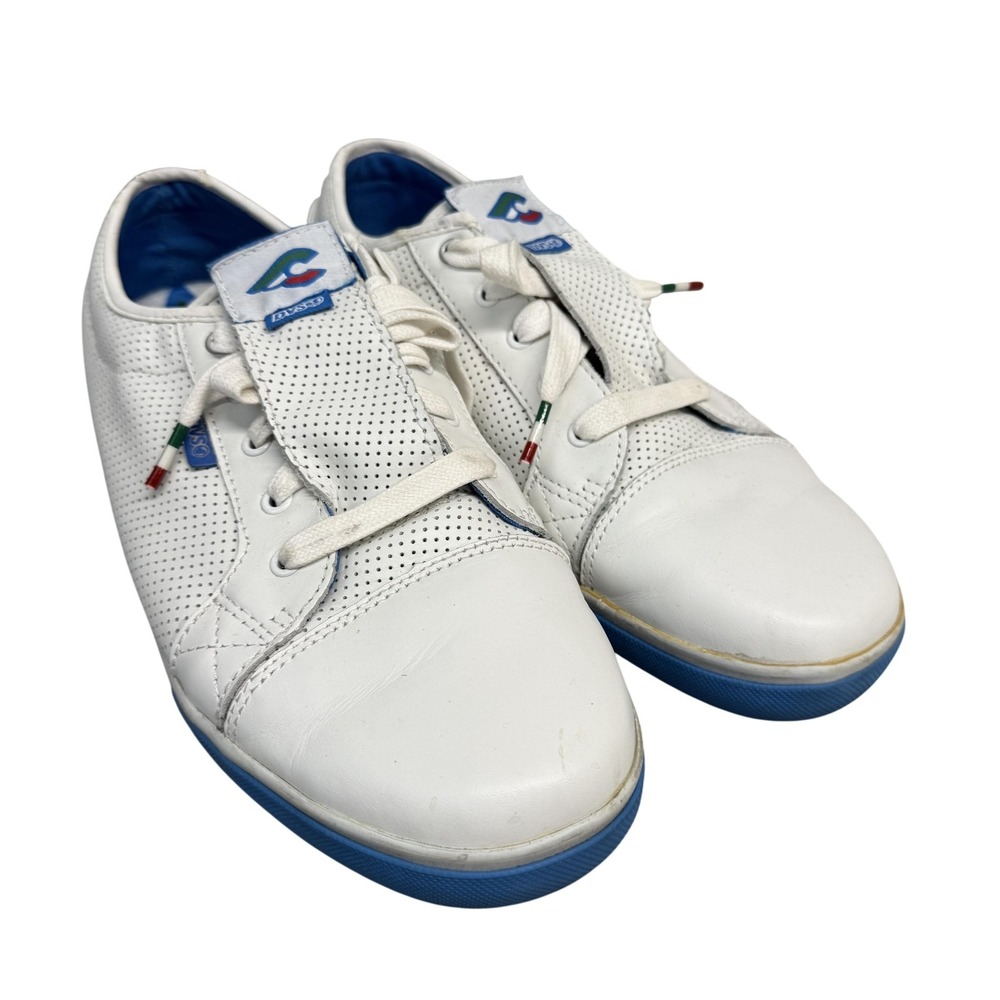 DVS Luster X Cinelli Shoes Mens Size 11 White Blue Low Top Skate Sneakers‎